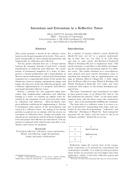 Intensions and Extensions in a Reflective Tower