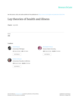 Lay theories of health and illness