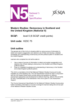 Democracy in Scotland and the United Kingdom