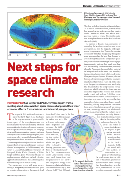 Next steps for space climate research