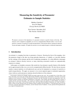 Measuring the Sensitivity of Parameter Estimates to Sample Statistics