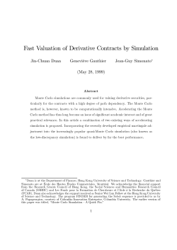 Fast Valuation of Derivative Contracts by Simulation