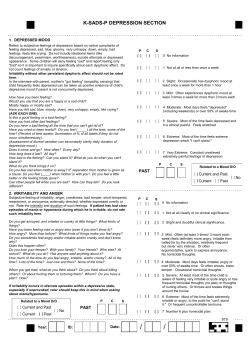 K-SADS-P Depression Section