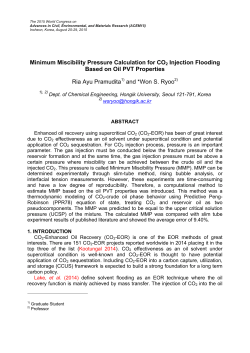 Minimum Miscibility Pressure Calculation for CO2 Injection Flooding