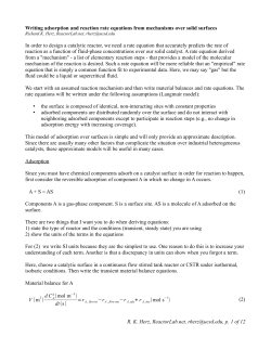 Writing adsorption and reaction rate equations from mechanisms