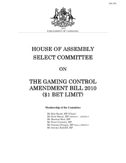 Final Report - Parliament of Tasmania