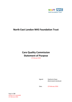 NELFT CQC Statement of Purpose.