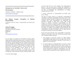 Symposia on Gender, Race and Philosophy