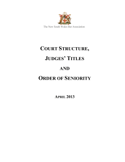 court structure, judges` titles and order of seniority