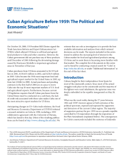 Cuban Agriculture Before 1959 - EDIS