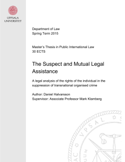 The Suspect and Mutual Legal Assistance