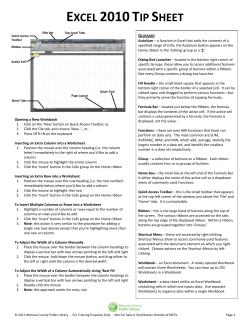 Excel 2010 - Monroe County Public Library