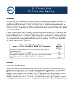 2017 Session Brief E-12 Education Spending