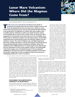 Lunar Mare Volcanism: Where Did the Magmas Come From?