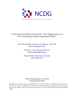 Introduction: summarize DG rfp and basic problem: adoption and