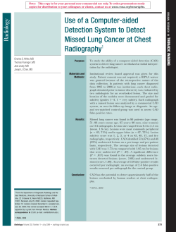 Use of a Computer-aided Detection System to