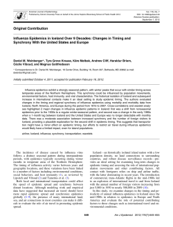 Influenza Epidemics in Iceland Over 9 Decades: Changes in Timing