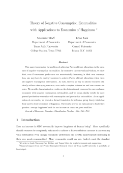 Theory of Negative Consumption Externalities - Tamu.edu