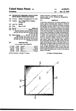 Decorative mirrored article with bevel