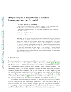 Integrability as a consequence of discrete holomorphicity: the Z_N