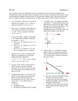 MCV4U1 Worksheet 4.7 This worksheet serves as an additional