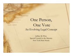One Person, One Vote