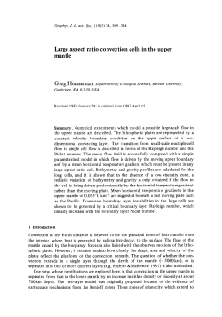Large aspect ratio convection cells in the upper mantle