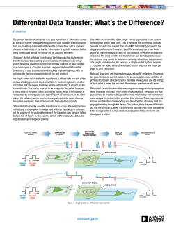 Differential Data Transfer: What`s the Difference?