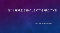 Non representative pay verification