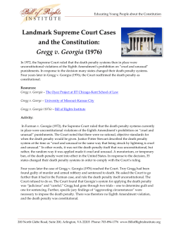 Gregg v. Georgia - Bill of Rights Institute