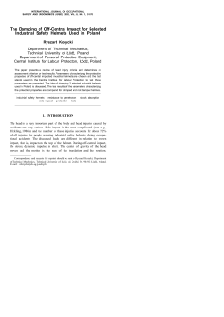 The Damping of Off-Central Impact for Selected Industrial