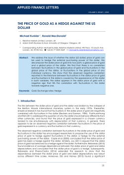 the price of gold as a hedge against the us dollar