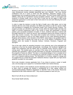 Health care is a great choice! - Cumberland Health Authority