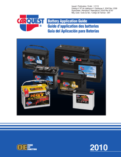 Battery Application Guide - CARQUEST Auto Parts