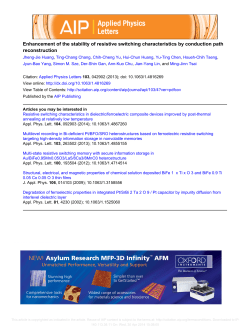 Enhancement of the stability of resistive switching characteristics by