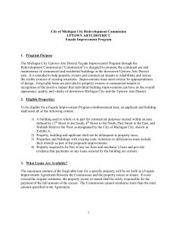 Uptown Arts District Fa&ccedil;ade Improvement Application