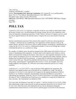 Poll Tax - Study the past