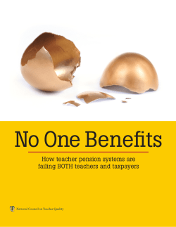 No One Benefits - National Council on Teacher Quality