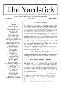 The Yardstick - British Weights and Measures Association