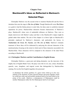 Chapter Four Machiavelli`s Ideas as Reflected in