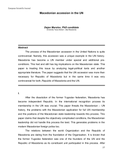 Macedonian accession in the UN