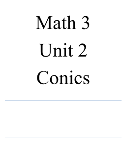 Math III, Unit 2 Content, Concept and other organization