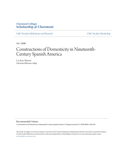 Constructions of Domesticity in Nineteenth