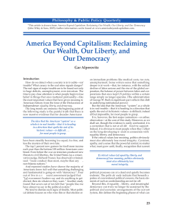 America Beyond Capitalism: Reclaiming Our Wealth, Our Liberty