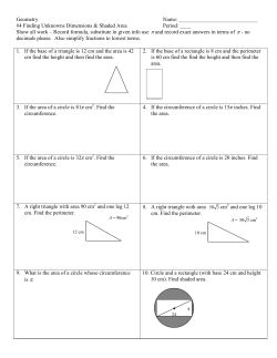 Area and Perimeter Handout