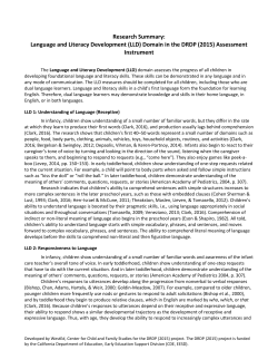 (LLD) Domain in the DRDP (2015) - Desired Results for Children