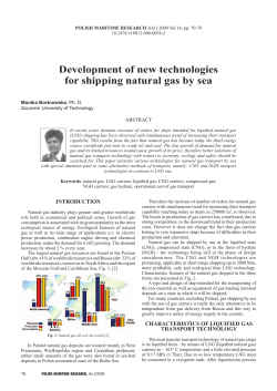 Development of new technologies for shipping natural gas by sea