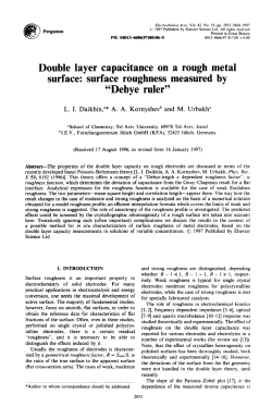 Double layer capacitance on a rough metal surface: surface