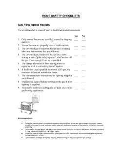 HOME SAFETY CHECKLISTS Gas