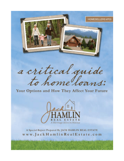 a critical guide to home loans: